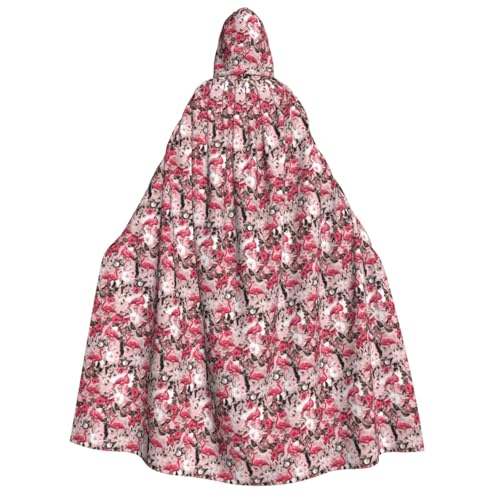 OAZCVBNN Kapuzenumhang mit Flamingo-Blumendruck, Unisex, Erwachsene, für Halloween, Weihnachten, Karneval, Mottopartys OAZCVBNN Kapuzenumhang mit Flamingo-Blumendruck, Unisex, Erwachsene, für Halloween, Weihnachten, Karneval, Mottopartys von OAZCVBNN