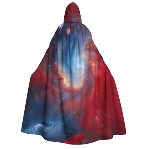 OAZCVBNN Kapuzenumhang mit Galaxie-Druck, Unisex, für Erwachsene, für Halloween, Weihnachten, Karneval, Mottopartys, Kostüm von OAZCVBNN