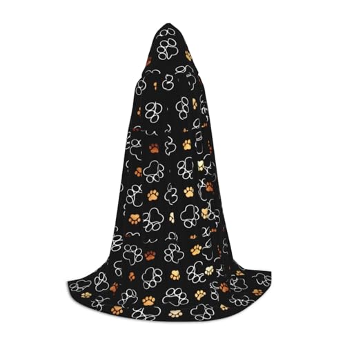 OAZCVBNN Kapuzenumhang mit Hundepfotenabdruck, Zauberer, Halloween und Karneval, Partys, Kapuzenumhang für Männer, Frauen, Teenager, Kinder OAZCVBNN Kapuzenumhang mit Hundepfotenabdruck, Zauberer, Halloween und Karneval, Partys, Kapuzenumhang für Männer, Frauen, Teenager, Kinder von OAZCVBNN