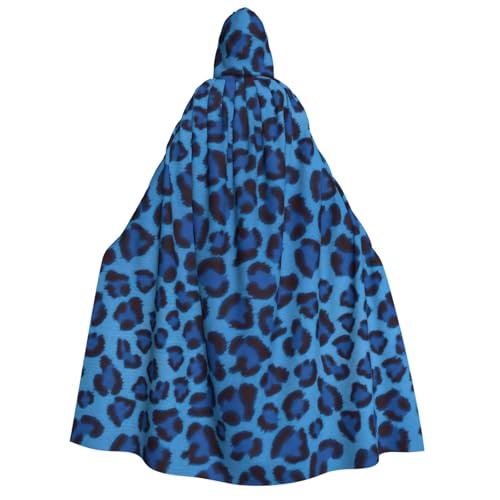 OAZCVBNN Kapuzenumhang mit Leopardenmuster, Unisex, Erwachsene, für Halloween, Weihnachten, Karneval, Mottopartys von OAZCVBNN