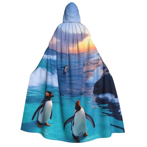 OAZCVBNN Kapuzenumhang mit Pinguin- und Meeresdruck, Unisex, Erwachsene, für Halloween, Weihnachten, Karneval, Mottopartys OAZCVBNN Kapuzenumhang mit Pinguin- und Meeresdruck, Unisex, Erwachsene, für Halloween, Weihnachten, Karneval, Mottopartys von OAZCVBNN