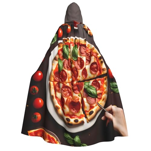 OAZCVBNN Kapuzenumhang mit Pizza-Aufdruck, Unisex, Erwachsene, für Halloween, Weihnachten, Karneval, Mottopartys OAZCVBNN Kapuzenumhang mit Pizza-Aufdruck, Unisex, Erwachsene, für Halloween, Weihnachten, Karneval, Mottopartys von OAZCVBNN