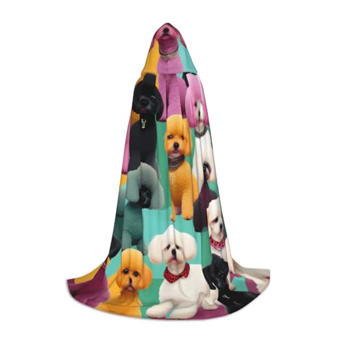 OAZCVBNN Kapuzenumhang mit Pudel-Motiv, für Halloween und Karneval, Partys, für Männer, Frauen, Teenager, Kinder OAZCVBNN Kapuzenumhang mit Pudel-Motiv, für Halloween und Karneval, Partys, für Männer, Frauen, Teenager, Kinder von OAZCVBNN