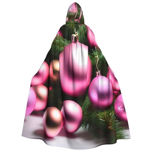 OAZCVBNN Kapuzenumhang mit Weihnachtsball-Druck, Unisex, Erwachsene, für Halloween, Weihnachten, Karneval, Mottopartys, Kostüm von OAZCVBNN