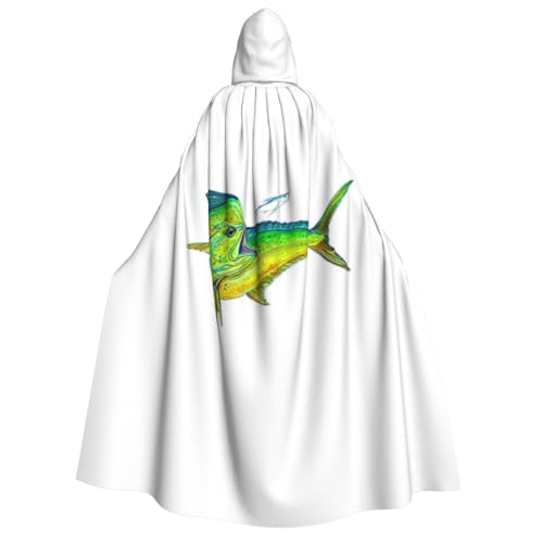 OAZCVBNN Kapuzenumhang mit grünem Fischdruck, Unisex, Erwachsene, für Halloween, Weihnachten, Karneval, Mottopartys OAZCVBNN Kapuzenumhang mit grünem Fischdruck, Unisex, Erwachsene, für Halloween, Weihnachten, Karneval, Mottopartys von OAZCVBNN