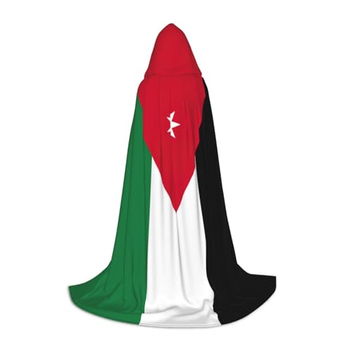 OAZCVBNN Kapuzenumhang mit jordanischer Flagge, für Halloween und Karneval, Partys, für Herren, Damen, Teenager, Kinder OAZCVBNN Kapuzenumhang mit jordanischer Flagge, für Halloween und Karneval, Partys, für Herren, Damen, Teenager, Kinder von OAZCVBNN