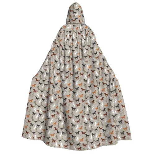 OAZCVBNN Kapuzenumhang mit niedlichem Pferdeaufdruck, Unisex, für Erwachsene, für Halloween, Weihnachten, Karneval, Mottopartys OAZCVBNN Kapuzenumhang mit niedlichem Pferdeaufdruck, Unisex, für Erwachsene, für Halloween, Weihnachten, Karneval, Mottopartys von OAZCVBNN