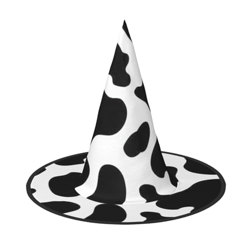 OAZCVBNN Kuh Spot Print Unisex Halloween Hexe Hut Für Karneval Cosplay Faltbare Kappe Und Thema Partys von OAZCVBNN