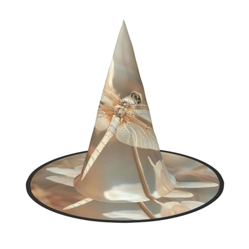 OAZCVBNN Libelle und Blumendruck Unisex Halloween Hexenhut für Karneval Cosplay Faltbare Kappe und Mottopartys OAZCVBNN Libelle und Blumendruck Unisex Halloween Hexenhut für Karneval Cosplay Faltbare Kappe und Mottopartys von OAZCVBNN