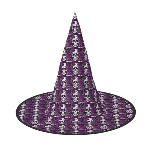 OAZCVBNN Lila Rose Skelett Druck Unisex Halloween Hexe Hut Für Karneval Cosplay Faltbare Kappe Und Thema Parteien OAZCVBNN Lila Rose Skelett Druck Unisex Halloween Hexe Hut Für Karneval Cosplay Faltbare Kappe Und Thema Parteien von OAZCVBNN