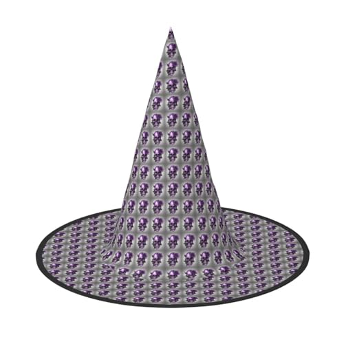 OAZCVBNN Lila Rose und Schädel Druck Unisex Halloween Hexe Hut für Karneval Cosplay faltbare Mütze und Themenpartys OAZCVBNN Lila Rose und Schädel Druck Unisex Halloween Hexe Hut für Karneval Cosplay faltbare Mütze und Themenpartys von OAZCVBNN
