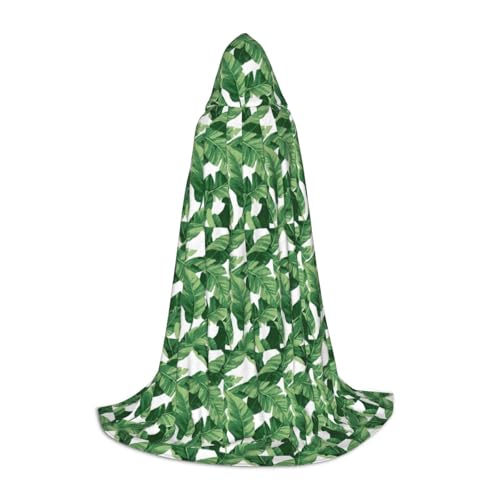 OAZCVBNN Niedliche grüne Palmblätter Print Zauberer Bademantel Halloween und Karneval Party Mantel mit Kapuze für Männer Frauen Teenager Kinder, Schwarz, L OAZCVBNN Niedliche grüne Palmblätter Print Zauberer Bademantel Halloween und Karneval Party Mantel mit Kapuze für Männer Frauen Teenager Kinder, Schwarz, L von OAZCVBNN