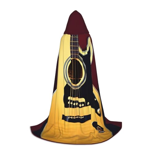 OAZCVBNN Note Gitarre Druck Magier Rock Halloween und Karneval Feste Mantel mit Kapuze für Männer Frauen Jugendliche Kinder, schwarzes, S OAZCVBNN Note Gitarre Druck Magier Rock Halloween und Karneval Feste Mantel mit Kapuze für Männer Frauen Jugendliche Kinder, schwarzes, S von OAZCVBNN
