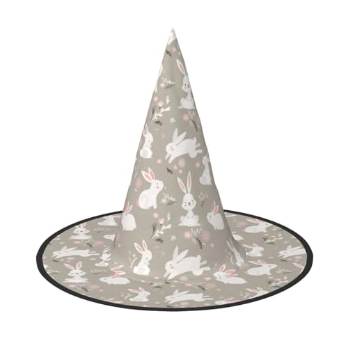 OAZCVBNN Osterhase Blumendruck Unisex Halloween Hexenhut für Karneval Cosplay Faltbare Kappe und Mottopartys OAZCVBNN Osterhase Blumendruck Unisex Halloween Hexenhut für Karneval Cosplay Faltbare Kappe und Mottopartys von OAZCVBNN