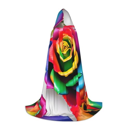 OAZCVBNN Regenbogen Rose Blume Print Zauberer Bademantel Halloween und Karneval Party Mantel mit Kapuze für Männer Frauen Teenager Kinder OAZCVBNN Regenbogen Rose Blume Print Zauberer Bademantel Halloween und Karneval Party Mantel mit Kapuze für Männer Frauen Teenager Kinder von OAZCVBNN