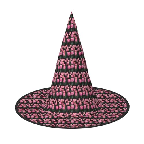 OAZCVBNN Rosa und Tulpen Druck Druck Unisex Halloween Hexe Hut Für Karneval Cosplay Faltbare Kappe Und Thema Parteien OAZCVBNN Rosa und Tulpen Druck Druck Unisex Halloween Hexe Hut Für Karneval Cosplay Faltbare Kappe Und Thema Parteien von OAZCVBNN