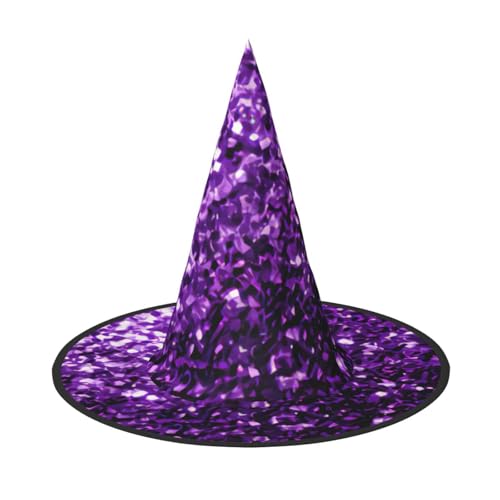 OAZCVBNN Schöne Lila Glitzer Druck Unisex Halloween Hexe Hut Für Karneval Cosplay Faltbare Kappe Und Themenpartys OAZCVBNN Schöne Lila Glitzer Druck Unisex Halloween Hexe Hut Für Karneval Cosplay Faltbare Kappe Und Themenpartys von OAZCVBNN