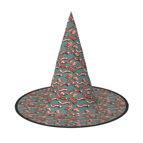 OAZCVBNN Streaky Speck Muster Druck Unisex Halloween Hexenhut für Karneval Cosplay Faltbare Kappe und Mottopartys von OAZCVBNN
