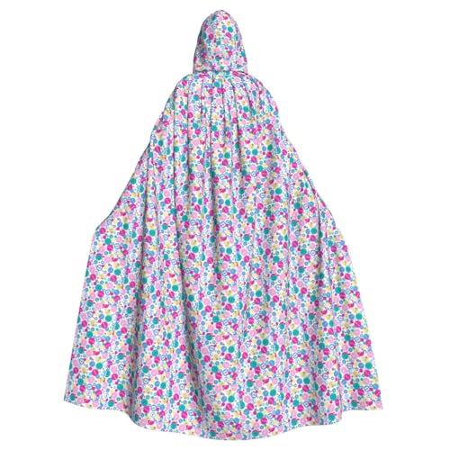 OAZCVBNN Süßer Krankenschwester-Druck, Halloween-Kapuzenumhang, volle Länge, Erwachsene, Kinder, Unisex, Mittelalter-Kostüm, Cosplay-Kostüm von OAZCVBNN