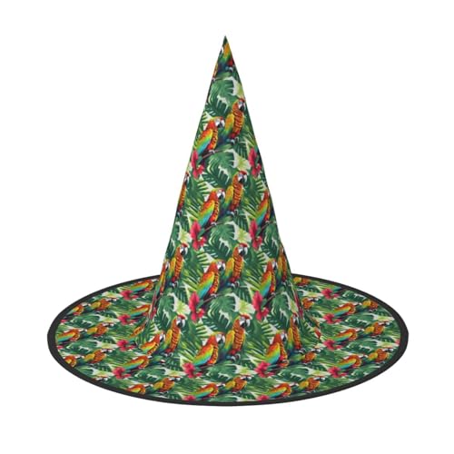 OAZCVBNN Tropische Blume Blatt Papagei Druck Unisex Halloween Hexe Hut Für Karneval Cosplay Faltbare Kappe Und Themenpartys OAZCVBNN Tropische Blume Blatt Papagei Druck Unisex Halloween Hexe Hut Für Karneval Cosplay Faltbare Kappe Und Themenpartys von OAZCVBNN