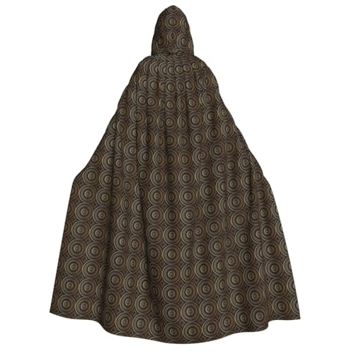 OAZCVBNN Umhang mit Kapuze und Mandala-Druck, Unisex, Erwachsene, für Halloween, Weihnachten, Karneval, Mottopartys von OAZCVBNN