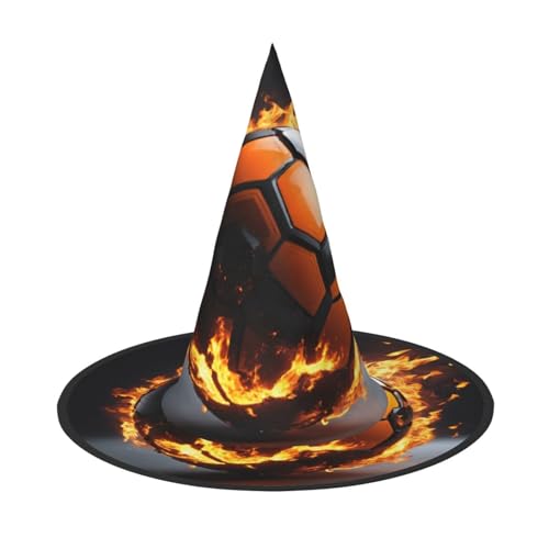 OAZCVBNN Unisex Halloween Hexenhut mit Fußball Print für Karneval Cosplay Faltbare Mütze und Mottopartys OAZCVBNN Unisex Halloween Hexenhut mit Fußball Print für Karneval Cosplay Faltbare Mütze und Mottopartys von OAZCVBNN