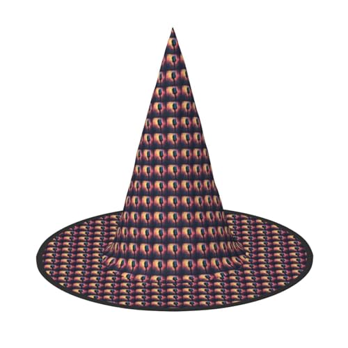 OAZCVBNN Unisex Musik Mikrofon Print Hexenhut für Karneval Cosplay Faltbare Mütze und Mottopartys von OAZCVBNN