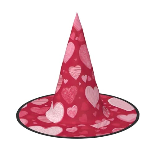 OAZCVBNN Valentinstag Druck Unisex Halloween Hexenhut für Karneval Cosplay Faltbare Kappe und Mottopartys OAZCVBNN Valentinstag Druck Unisex Halloween Hexenhut für Karneval Cosplay Faltbare Kappe und Mottopartys von OAZCVBNN