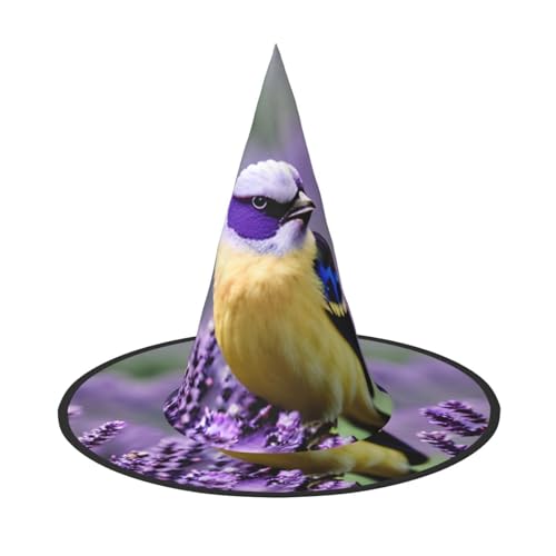 OAZCVBNN Vogel In lila Lavendel Blumenmuster Unisex Halloween Hexe Hut für Karneval Cosplay faltbare Mütze und Themenpartys OAZCVBNN Vogel In lila Lavendel Blumenmuster Unisex Halloween Hexe Hut für Karneval Cosplay faltbare Mütze und Themenpartys von OAZCVBNN