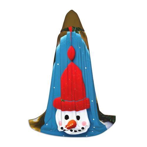 OAZCVBNN Weihnachtskarton Schneemann Print Zauberer Bademantel Halloween und Karneval Party Mantel mit Kapuze für Männer Frauen Teenager Kinder, Schwarz, L OAZCVBNN Weihnachtskarton Schneemann Print Zauberer Bademantel Halloween und Karneval Party Mantel mit Kapuze für Männer Frauen Teenager Kinder, Schwarz, L von OAZCVBNN