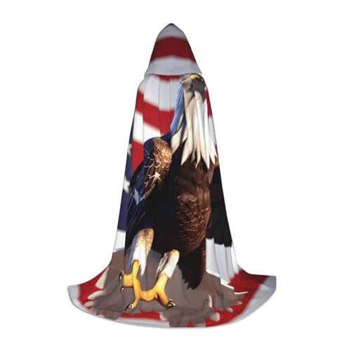 OAZCVBNN Weißer mit American Flagge Print Zauberer Bademantel Halloween und Karneval Party Mantel mit Kapuze für Männer Frauen Teenager Kinder, Schwarz, M OAZCVBNN Weißer mit American Flagge Print Zauberer Bademantel Halloween und Karneval Party Mantel mit Kapuze für Männer Frauen Teenager Kinder, Schwarz, M von OAZCVBNN