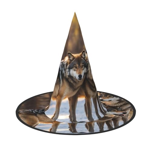 OAZCVBNN Wolfs Print Unisex Halloween Hexenhut für Karneval Cosplay Faltbare Kappe und Mottoparty OAZCVBNN Wolfs Print Unisex Halloween Hexenhut für Karneval Cosplay Faltbare Kappe und Mottoparty von OAZCVBNN
