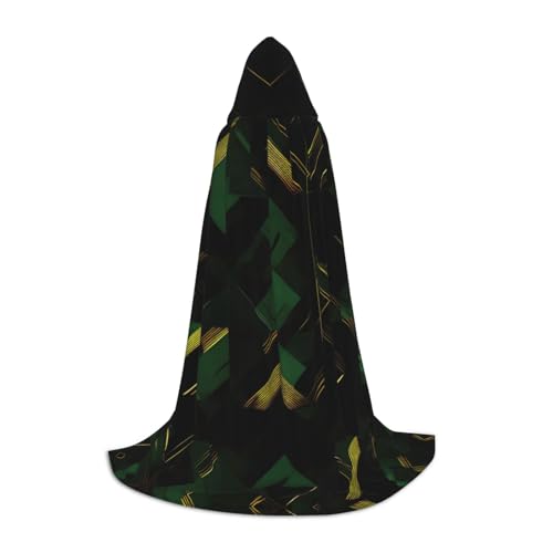 OAZCVBNN Zauberer-Bademantel mit geometrischem Druck, für Halloween und Karneval, Partys, Kapuzenumhang für Männer, Frauen, Teenager, Kinder von OAZCVBNN