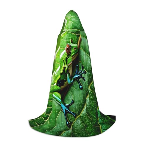 OAZCVBNN Zauberer-Robe mit Froschblättern, für Halloween und Karneval, Partys, Kapuzenumhang für Männer, Frauen, Teenager, Kinder OAZCVBNN Zauberer-Robe mit Froschblättern, für Halloween und Karneval, Partys, Kapuzenumhang für Männer, Frauen, Teenager, Kinder von OAZCVBNN