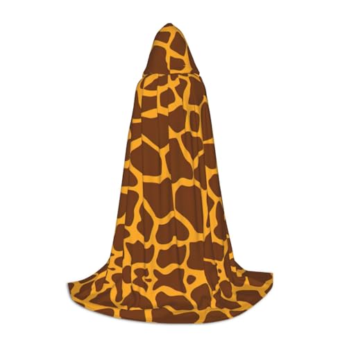 OAZCVBNN Zauberer-Robe mit Giraffen-Druck, für Halloween und Karneval, Partys, Kapuzenumhang für Männer, Frauen, Teenager, Kinder von OAZCVBNN