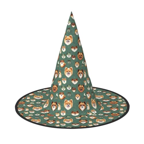 OAZCVBNN Zwergspitzmuster Druck Unisex Halloween Hexenhut für Karneval Cosplay Faltbare Kappe und Mottopartys OAZCVBNN Zwergspitzmuster Druck Unisex Halloween Hexenhut für Karneval Cosplay Faltbare Kappe und Mottopartys von OAZCVBNN
