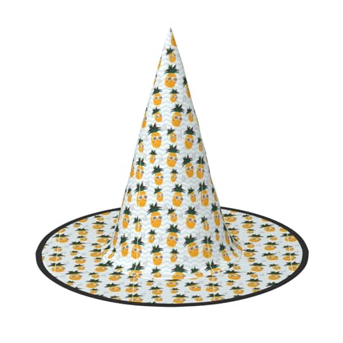 OAZCVBNN niedliche Ananas-Druck Unisex Halloween Hexe Hut für Karneval Cosplay faltbare Mütze und Themenpartys OAZCVBNN niedliche Ananas-Druck Unisex Halloween Hexe Hut für Karneval Cosplay faltbare Mütze und Themenpartys von OAZCVBNN