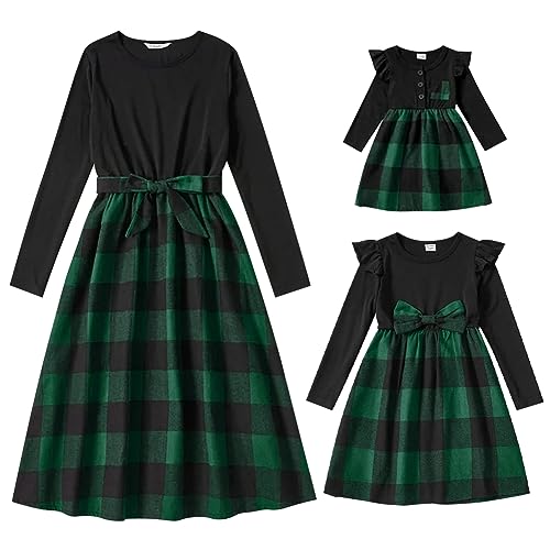 Mutter Tochter Weihnachtskleid Xmas Kariert Familie Passendes Outfit A-Linie Herbst Winter Lang�rm Freizeitkleid Festkleid Mama M�dchen Passend Familie Kleidung Abendkleid Gr�n kariert XL Mutter Tochter Weihnachtskleid Xmas Kariert Familie Passendes Outfit A-Linie Herbst Winter Lang�rm Freizeitkleid Festkleid Mama M�dchen Passend Familie Kleidung Abendkleid Gr�n kariert XL von OBEEII