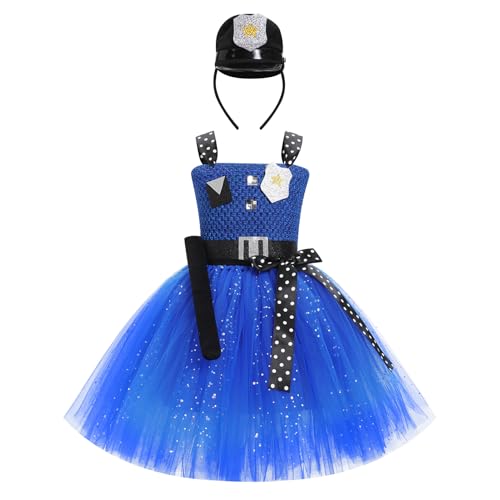 OBEEII Kaninchen Polizei Kostüm Kinder Mädchen Tüll Ballett Rock Mädchen Cosplay Outfit Kostüm mit Kopfband Kinder Halloween Dress Up Themenparteien Polizist 6-7Y OBEEII Kaninchen Polizei Kostüm Kinder Mädchen Tüll Ballett Rock Mädchen Cosplay Outfit Kostüm mit Kopfband Kinder Halloween Dress Up Themenparteien Polizist 6-7Y von OBEEII