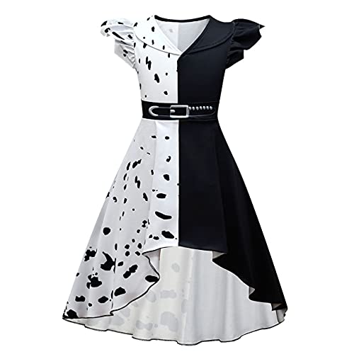 OBEEII Cruella De Vil Kleid Mädchen Kinder 101 Dalmatiner Cruella Coslay Halloween Kostüm 2021Dalmatiner Cruella04 9-10 Jahre OBEEII Cruella De Vil Kleid Mädchen Kinder 101 Dalmatiner Cruella Coslay Halloween Kostüm 2021Dalmatiner Cruella04 9-10 Jahre von OBEEII