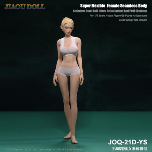 OBEST 1/6 Verhältnis Puppe, Kopflos, 29cm Weibliche Puppe, Flexible Gelenke, Abnehmbare Hände und Füße, Rollenspiel und Dekoration (JOQ-21D-YS) von OBEST