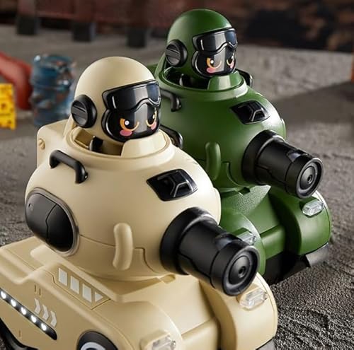OBEST 2 Stück Ferngesteuertes Kampf Auto, 2.4 GHZ RC Schlacht Tankwagen, 360° Drehung Fernbedienung Driftwagen mit LED Licht und Musik, Katapultpuppe Spielzeug Tank Auto für 6+ Jahre Jungen/Mädchen OBEST 2 Stück Ferngesteuertes Kampf Auto, 2.4 GHZ RC Schlacht Tankwagen, 360° Drehung Fernbedienung Driftwagen mit LED Licht und Musik, Katapultpuppe Spielzeug Tank Auto für 6+ Jahre Jungen/Mädchen von OBEST