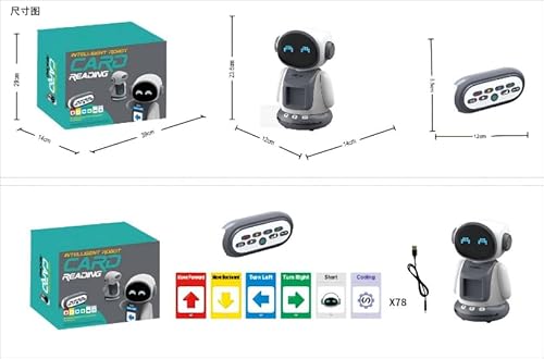 OBEST 2.4G Ferngesteuerter Roboter mit Kartenbefehls-Erkennung,Aufnahme- und Tonwechsel-Funktion,Ausdruck Lichter,Flexible 4 Wege-Steuerung,Kinder frühe Bildung Stimme interaktive Lernspielzeug OBEST 2.4G Ferngesteuerter Roboter mit Kartenbefehls-Erkennung,Aufnahme- und Tonwechsel-Funktion,Ausdruck Lichter,Flexible 4 Wege-Steuerung,Kinder frühe Bildung Stimme interaktive Lernspielzeug von OBEST