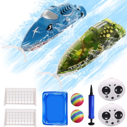 OBEST 2PCS Fernbedienung Boot, Mini RC Hai Uboote Poolspielzeuge mit LED Leuchten, 2,4 GHz Wasserdicht RC Speedboot, Kinder Sommer Poolspielzeug Kabellose Fernsteuerung Wasserspielzeug Geschenk OBEST 2PCS Fernbedienung Boot, Mini RC Hai Uboote Poolspielzeuge mit LED Leuchten, 2,4 GHz Wasserdicht RC Speedboot, Kinder Sommer Poolspielzeug Kabellose Fernsteuerung Wasserspielzeug Geschenk von OBEST