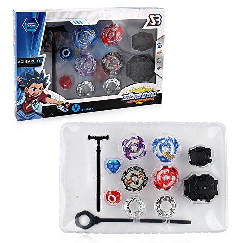 OBEST 4 Stück Kampfkreisel Set, Kampfkreisel Wirbelwind Gyros, Bey Battling Tops Kampfkreisel Set für Kinder, Wirbelwind Gyros, Battling Tops für Kinder, Geburtstag Kreiselspielzeug Geschenk von OBEST