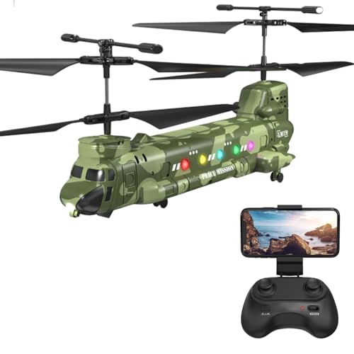 OBEST Chinook Ferngesteuerter Hubschrauber, RC Helikopter für Kinder und Erwachsene, Ferngesteuertes Flugzeug, RC-Hubschrauber mit LED-Licht, Militärhubschrauber Kinderspielzeug Helikoptermodelle OBEST Chinook Ferngesteuerter Hubschrauber, RC Helikopter für Kinder und Erwachsene, Ferngesteuertes Flugzeug, RC-Hubschrauber mit LED-Licht, Militärhubschrauber Kinderspielzeug Helikoptermodelle von OBEST