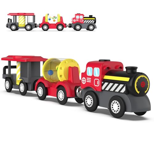 OBEST Elektrischer Zug für Kinder, Spielzeug RC Zug, batteriebetriebener Dampfzug, Eisenbahn Auto Train, Spielzeugauto, Geschenk für Kinder ab 3 Jahren OBEST Elektrischer Zug für Kinder, Spielzeug RC Zug, batteriebetriebener Dampfzug, Eisenbahn Auto Train, Spielzeugauto, Geschenk für Kinder ab 3 Jahren von OBEST