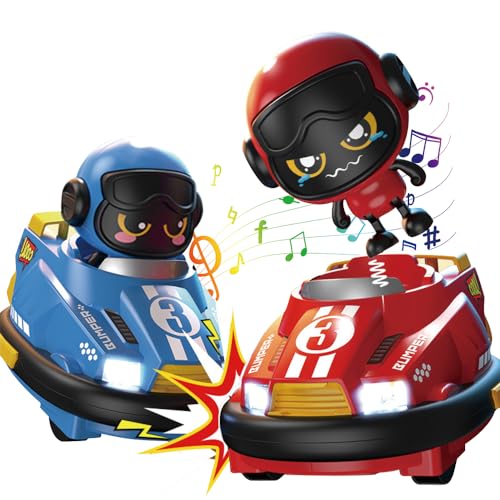 OBEST Ferngesteuertes Auto Spielzeug für Zwei Gegeneinander 2 Stück Kollision Spielzeugauto Kann Mehr als Eine Person Gegeneinander, mit Coolen Lichtern und Musik,Geschenke für Jungen und Mädchen von OBEST