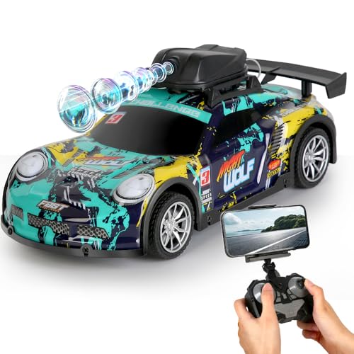 OBEST Ferngesteuertes Auto mit Kamera, 2.4 GHz Ferngesteuerte Drift Auto APP Gesteuerte Technik, RC Rennwagen Off-Road Kamera Fahrzeug, Ideales SpielzeugAuto Geschenk für Jungen ab 3 4 5 6 Jahre von OBEST