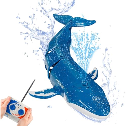 OBEST Ferngesteuertes Walspielzeug RC Boot,Elektrische Simulation Fernsteuerung Wal,Geeignet für Walspielzeug in Pools und Seen,Kann Tauchen und Wasser Spritzen,Elektrische Wasserspielzeug für Kinder OBEST Ferngesteuertes Walspielzeug RC Boot,Elektrische Simulation Fernsteuerung Wal,Geeignet für Walspielzeug in Pools und Seen,Kann Tauchen und Wasser Spritzen,Elektrische Wasserspielzeug für Kinder von OBEST